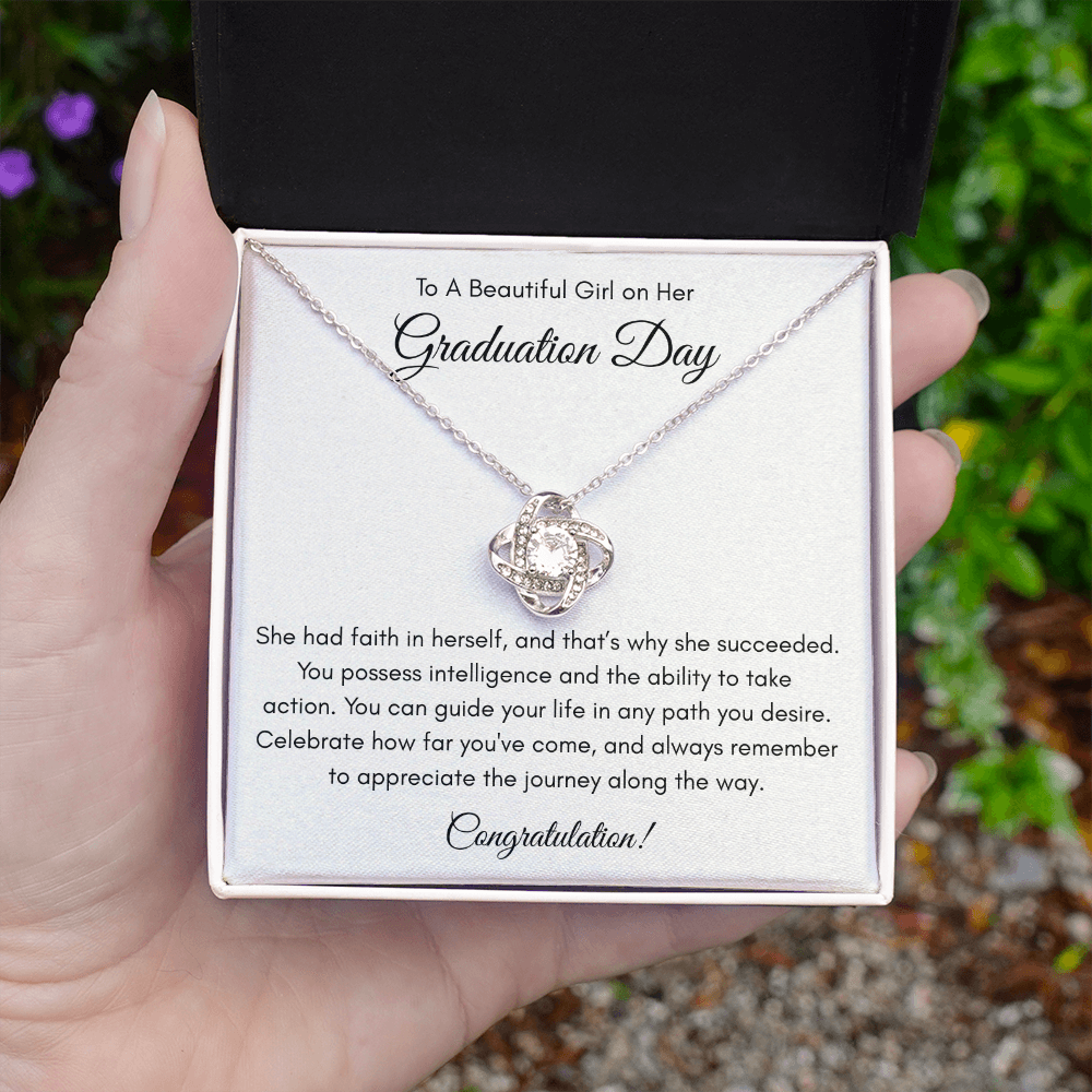 Love Knot Necklace - "Graduation Gift for Her"